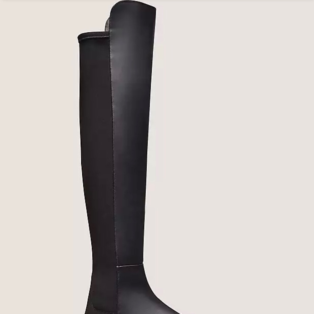 Authentic Stuart Weitzman Tall Black Leather Boot… - image 6